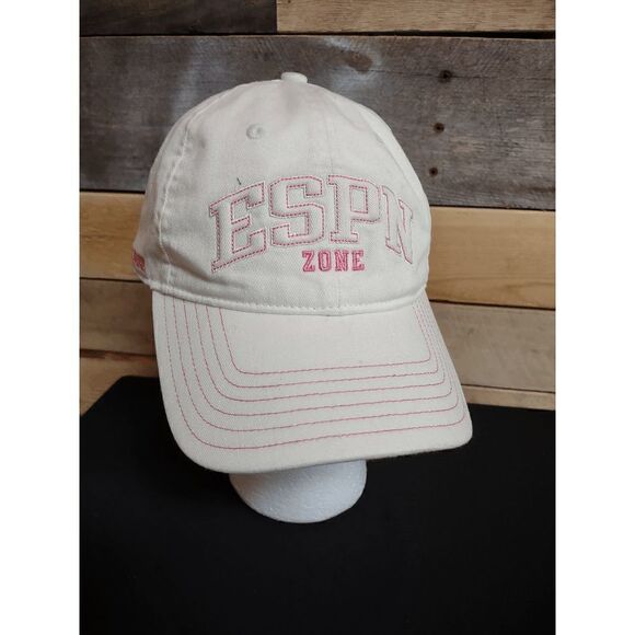ESPN Zone Baltimore White Baseball Cap with Pink Writing - Adjustable - Picture 1 of 5